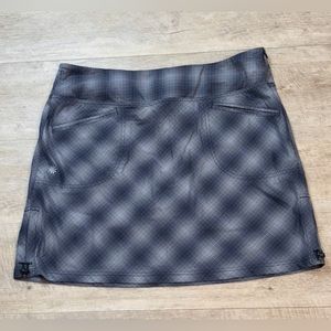 Athleta Tulum Plaid Nylon Skorts Size 14